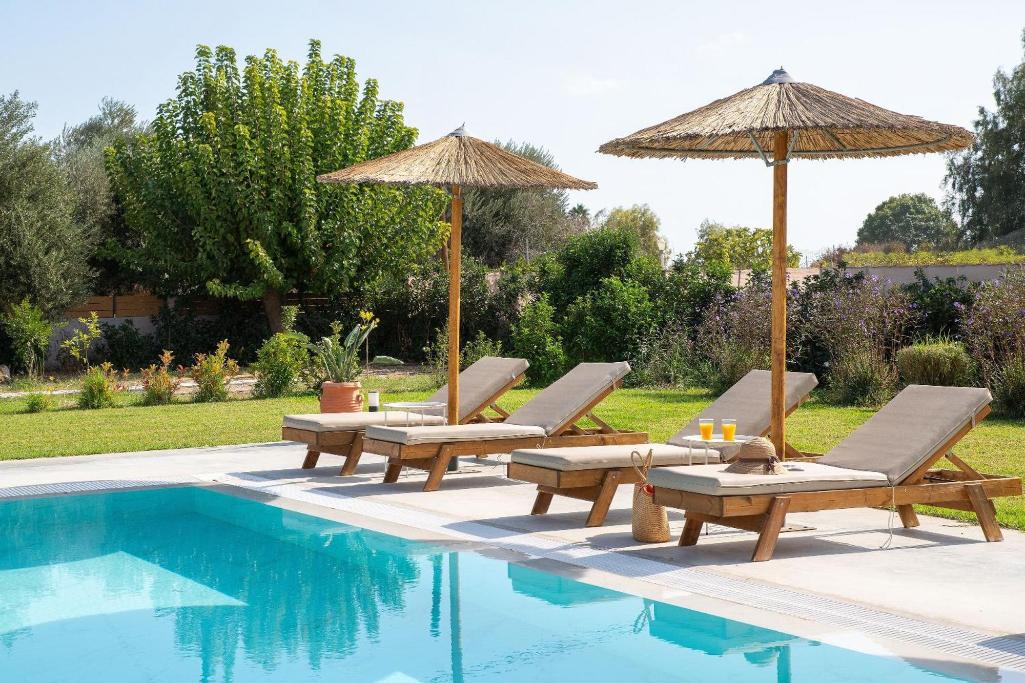 Ethria Pool Villa With Heated Jacuzzi Afantou Extérieur photo