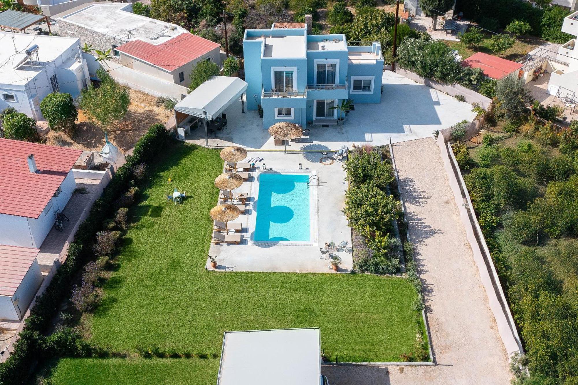 Ethria Pool Villa With Heated Jacuzzi Afantou Extérieur photo