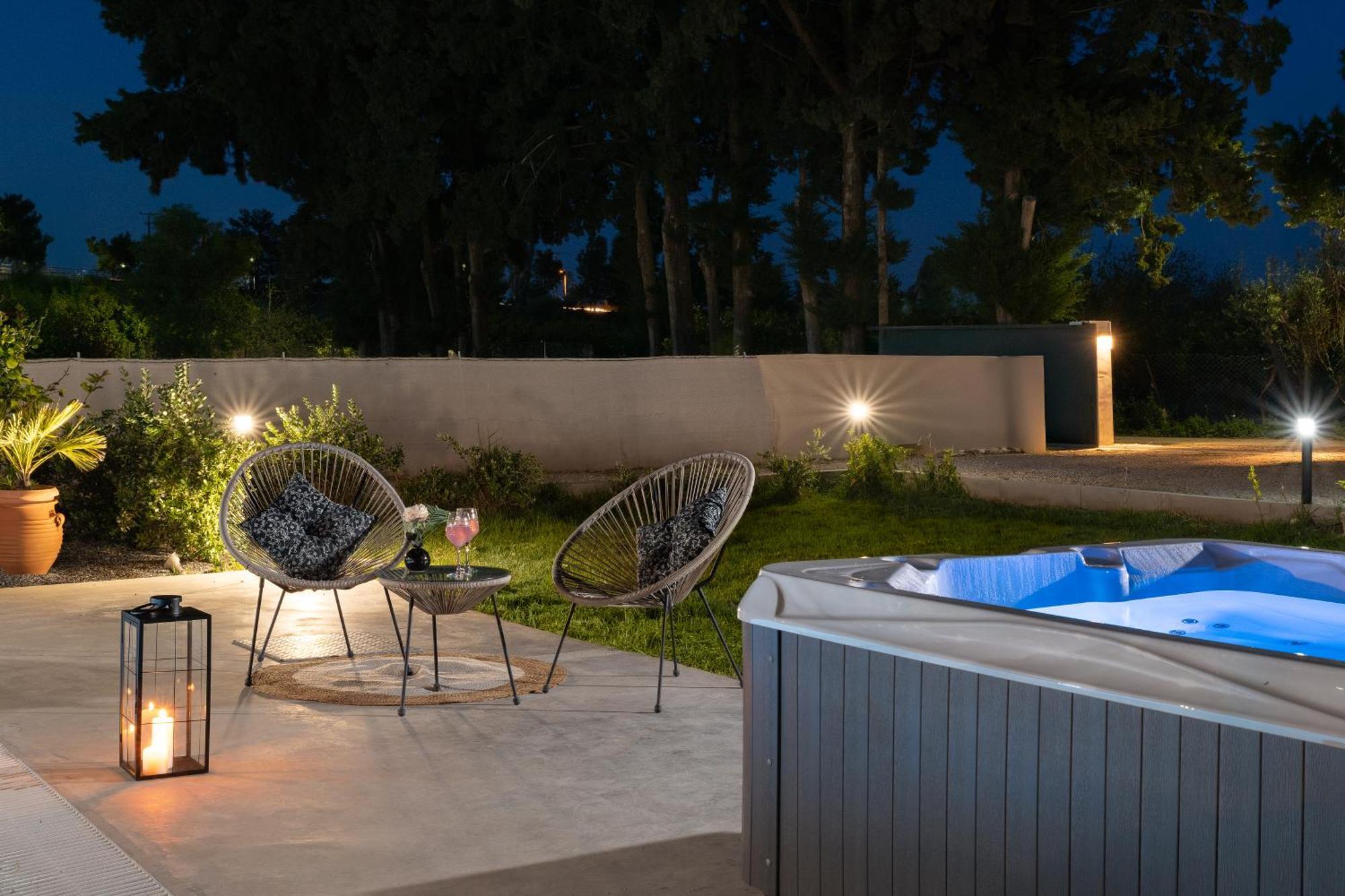Ethria Pool Villa With Heated Jacuzzi Afantou Extérieur photo
